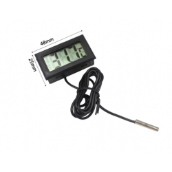 Thermomètre LCD noir avec sonde (pour aquarium, etc.) - Wood, Tools & Deco
